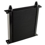 JJC Motorsport Oil Cooler (40 Row, 240mm Matrix, -12 JIC Male) - Alloy, Black