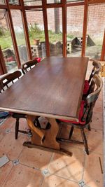 Antique Mahogany Dining Room Table And Chair