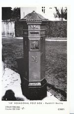 London Postcard -Royal Mail  'VR' - Hexagonal Post Box -Parkhill, Bexley V2250