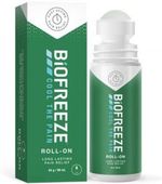 Biofreeze Pain Relief Roll On Gel 89ml Cooling Menthol Muscle Joint Back Pain