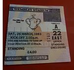 Manchester United Ticket V Liverpool League Cup Final 1983