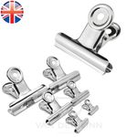 Silver Bulldog Clips VDL Foldback Metal Paper Binder Grip - 22 31 38 50 63 75mm