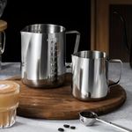 350-1000ml Stainless Steel Milk Pour Pot Coffee Frothing Jug Container Metal Cup