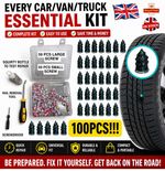100pcs Heavy Duty Tyre Puncture Repair Kit Set Tire Mending Kit Car Motorbike