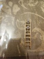 Mary Kay Goldtone Ladder to Success 2 Sapphire Rhinestone Star Brooch Pin  Vtg