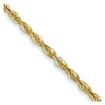 10k 1.5mm Extra-Light D/C Rope Chain - 24 in