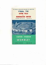 1957 Aston Villa v Manchester United FA Cup Final Football Programme