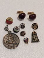 Miscellaneous Vintage Antique Mixed Lot Of Collectible Pins Lapel Charm Cufflink