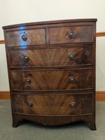 Chest of drawers Antique Mahogany, Bow front, Five Drawer s