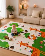Kidoola Baby Play Mat Reversible Thick Floor Mats for Children Toddlers Babies