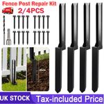 2-4PCS Heavy Duty Fence Post Anchor Repair Kit Support Stakes Steel Ground Spike