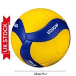 Mikasa V200W Official FIVB Volleyball Size 5 InOutdoor Games Leather Sport Ball
