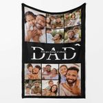 Personalised Dad Photo Blanket 10 Custom Pictures Collage Custom Gift for Him