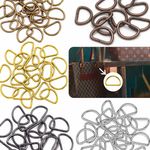 Metal D Rings Webbing Buckle for Leathercraft Handbags Purses Belts 2-100pcs