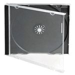 100 × Premium Grade Single CD Jewel Clear Front Case with Black Tray 10 mm Spine