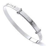 Sterling Silver "Rock A Bye Baby" Expanding Baby Bangle -  NEW - Gift Boxed