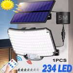 Solar Power PIR Motion Sensor Wall Lights LED Outdoor Garden Security Flood Lamp
