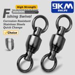 20~50Pcs Heavy Duty Ball Bearing Fishing Swivels With Copper Solid Welded Rings
