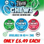 Doozy Chewz Nicotine Chewing Gum | Pack of 40 | 2mg - 3 Amazing Flavours