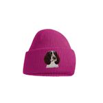 ENGLISH SPRINGER SPANIEL DOG BEANIE. UNISEX EMBROIDERED WINTER HAT. GIFT BOXED
