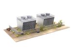 Cooling Towers with Fence Diorama OO Gauge 1:76