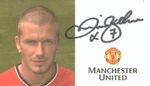 David Beckham PRINTED Signed Manchester United Club Card STAMPED Autograph