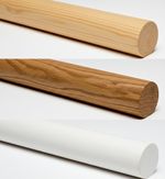 44mm Pine Oak Primed Wood Mopstick Wall Mounted Staircase Handrail 1.8m to 4.2m