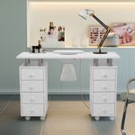 Wooden Manicure Nail Art Beauty Salon Table Desk with Extractor Dust Collector