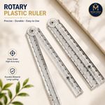 Folding Acrylic Ruler Portable Clear Measuring Ruler School Office UK