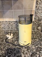 Vintage 1970 Braun White Retro Electric Coffee Grinder Kitchenalia Used & Works
