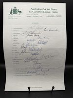 1981 Cricket Australia UK-Sri Lanka Tour Hand Signed x20 -From Collectors Estate