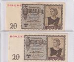 Currency Germany 1939 WW2 Fascism War Era Reichsmark Zwanzig 20 Uncirculated F2