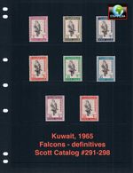 $56.65 Scott Value - 1965 KUWAIT Falcons definitives Birds scarcer CV MNH NH UMM