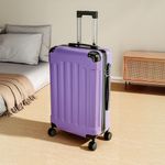 Lockable 28 inches Purple 4 Wheel Rolling Luggage Suitcases
