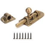 Vintage Brass Door Latch Antique Gate Window Bolts Buckle Sliding Lock Hardware