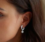 1.0ct Round Cut Lab‑Created Diamond Test Pass VVS1/D/Excellent Drop Earrings