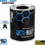 Final Systems ULTI-MATT 2K Matting Agent 500ml Matt Additive + Gloves Pair