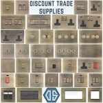 Antique Brass Screwless Switches and Sockets Flat Concealed Plate