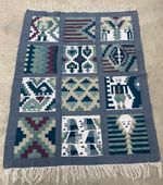 Vintage Traditional Handmade Beautiful Tunasian Kilim Floor Rug 121x97 cm
