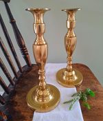 Pair of Antique Brass Candlesticks