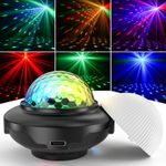 Portable Rechargeable LED Party Disco Magic Ball Lights Dance Sound Activated