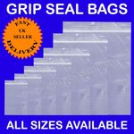 Grip Seal Bag Resealable Clear Plastic ZIP LOCK Polythene Good for Food Freeze