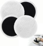 4Pcs Wool Polishing Pads 125 mm Lambswool Polishing Discs 5 Inch Nylon Backed