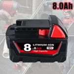 For Milwaukee for M18 LITHIUM HIGH CAPACITY 8.0AH Battery 18V 48-11-1860 New
