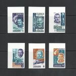 T2275   Jordan  1966   space  Gemini Astronauts   IMPERF   6v.   MNH
