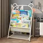 Kids Bookshelf 4 Tier Space-Saving Bookcase 96x60x37cm Children Book Storage