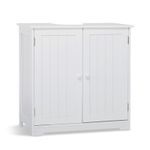 Mondeer Double Doors Under Sink Cabinet Cupboard Storage Unit Bathroom White