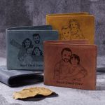 Personalised Men's Wallet Any Photo & Text Dad Husband Birthday Fathers Day Gift