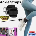 Ankle Straps for Cable Machines Gym Cuff Attachment Leg Kickback Workout UK