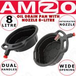 Neilsen 8L Oil Drain Pan with Spout & Cap – Engine Fluid Catch Tray - CT6785
